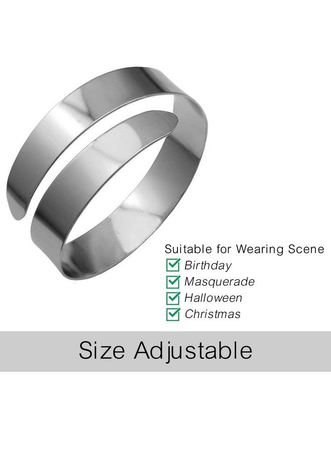 ALoveSoul Adjustable Silver Upper Arm Fashion Jewelry Armlet Armband Bracelet Cuff Bracelets For Women - Image 3