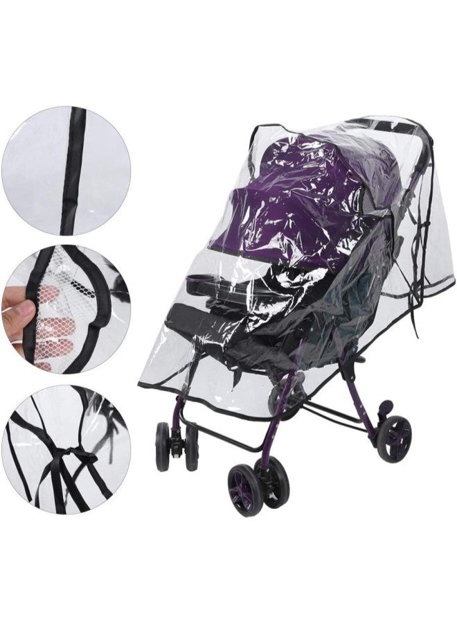 كلاراكو غطاء شفاف عالمي مقاوم للماء والأمطار وواقي من الرياح والغبار لعربة الأطفال وملحقاتها - Image 4