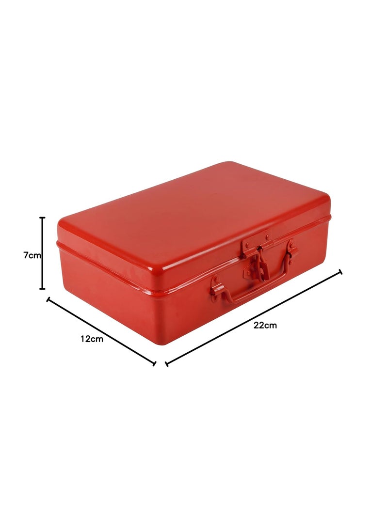 Jayco JAYCO Aluminum Empty Tool Storage Box 20 cm x 12 cm x 65 cm Red  - Image 5