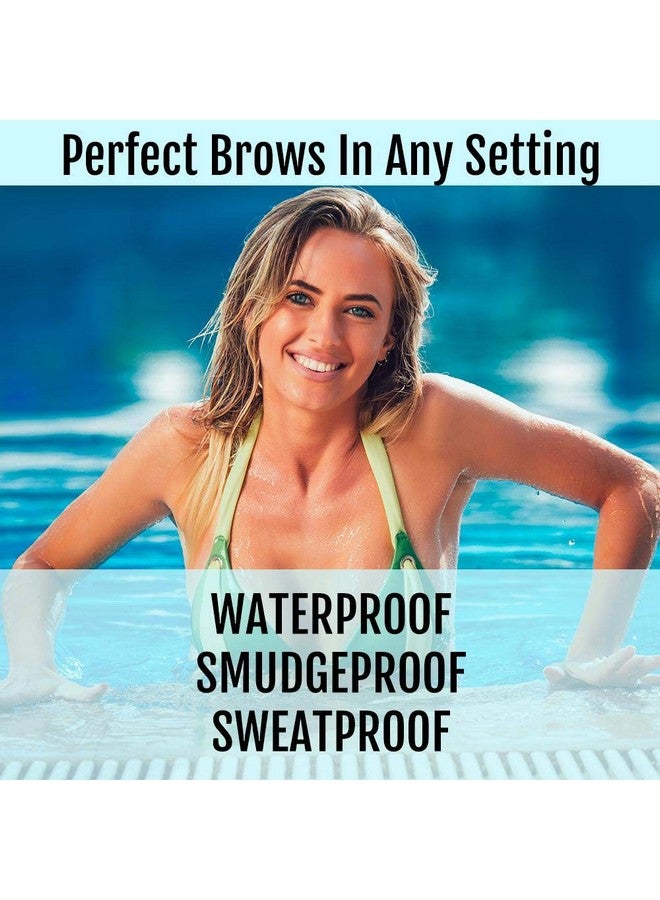 BaeBlu Cruelty Free Retractable Eyebrow Crayon, Vegan Nontoxic Long Wear Brow Definer With Brush, Deep Brown Pen - Image 5