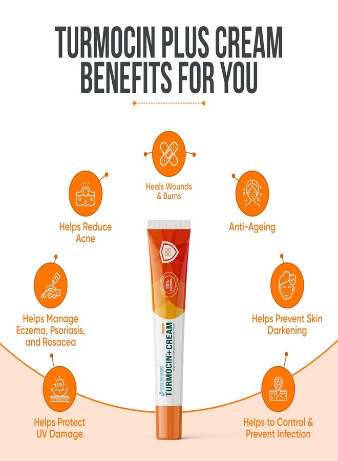 Healing Hands Turmocin Plus Cream, 95% Curcumin Turmeric Herbal Antioxidant Cream for Wound Healing, Skin Repair & Inflammation Relief - 30 g - Image 3