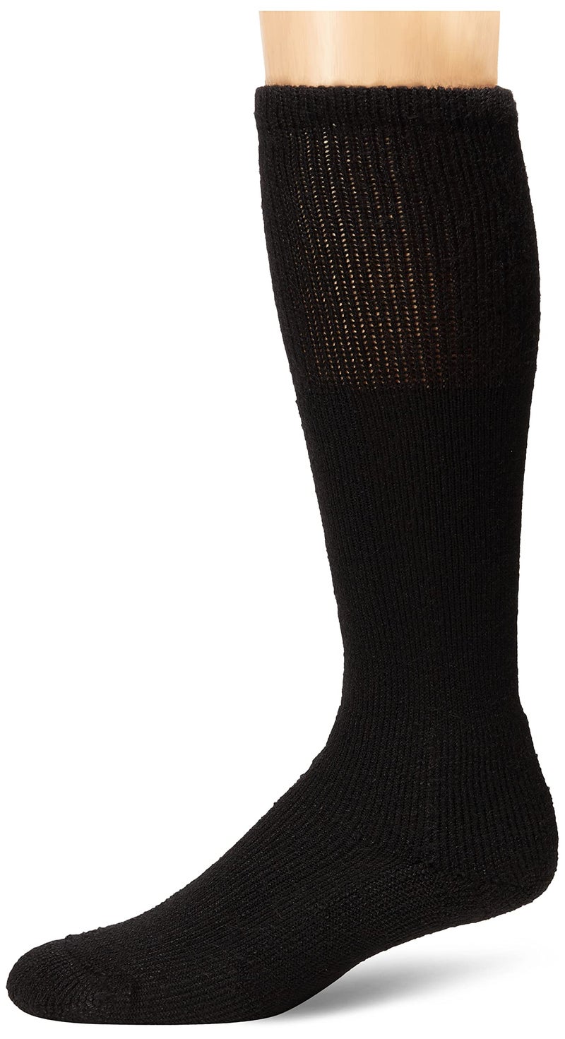 thorlos mens Mcb Max Cushion Combat Over the Calf athletic socks, Black, Large US - Image 1