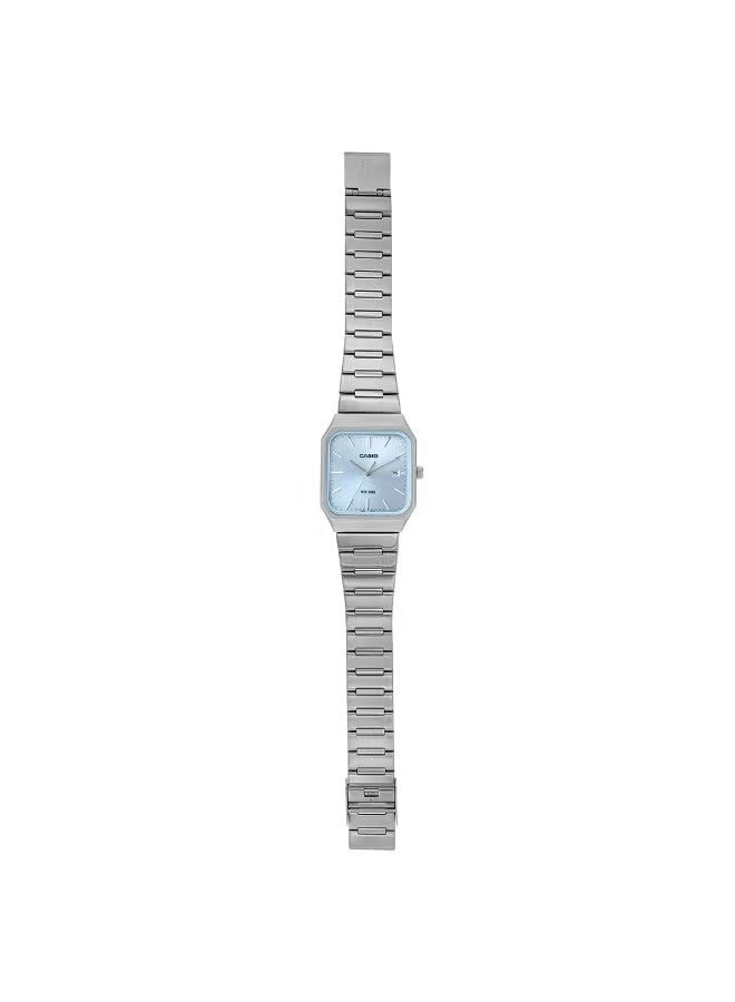 CASIO MTP-B185D-2A2 Men's Analog Watch with Ice Blue Dial and Stainless-Steel Bracelet-40 × 32.5 × 7.3 mm - Image 4