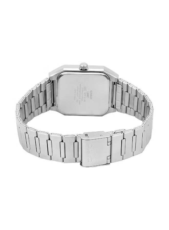 CASIO MTP-B185D-2A2 Men's Analog Watch with Ice Blue Dial and Stainless-Steel Bracelet-40 × 32.5 × 7.3 mm - Image 3