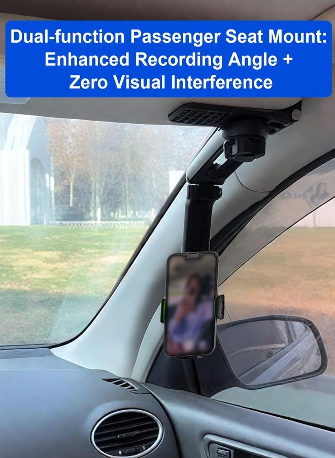 Ykt Sun Visor Phone Holder, 【UPGRADE Base Support】360° Rotatable Rearview Car Visor Phone Holder, Cell Phone Holder Compatible with All 4-7 Inch Phone (Perfect Angle for Photographing Yourself Driving) - Image 3