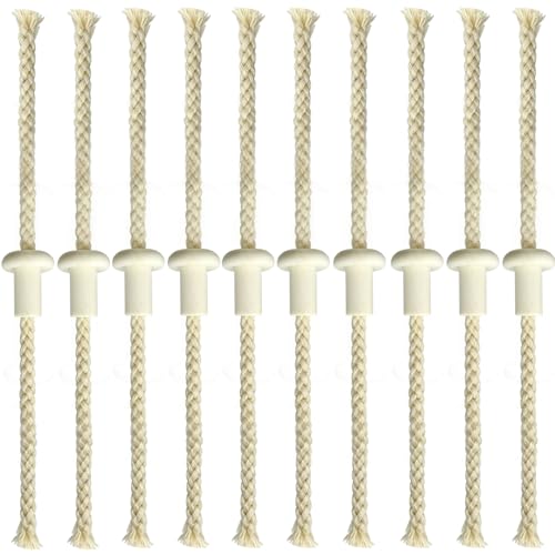 MDDEYEMEFO Oil Lamp WicksRound Cotton Kerosene Oil Lamp Wicks Burner for Ceramic Holders Torch Wine Bottle Oil Candle Lamp10Pcs - Image 1