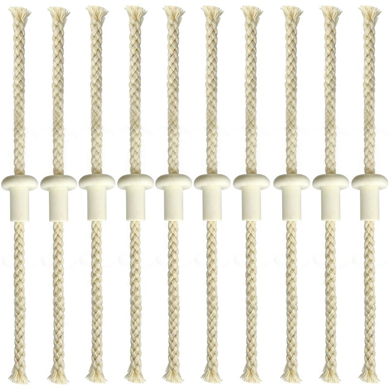 MDDEYEMEFO Oil Lamp WicksRound Cotton Kerosene Oil Lamp Wicks Burner for Ceramic Holders Torch Wine Bottle Oil Candle Lamp10Pcs - Image 3