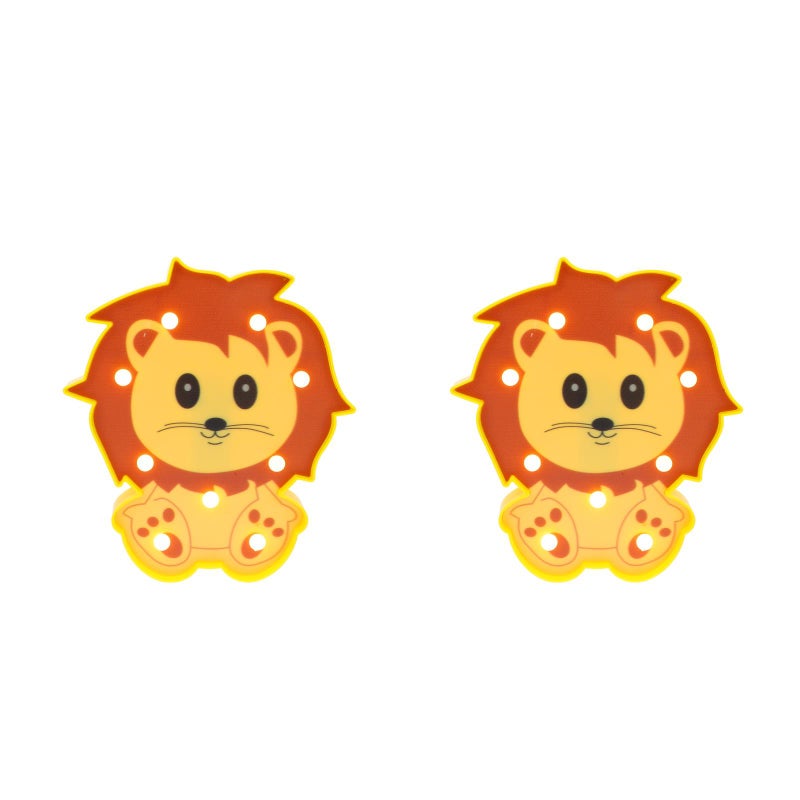 2pcs Adorable Lion-shaped Small Night Lamp Desktop Decor Home Night Lamp - Image 1