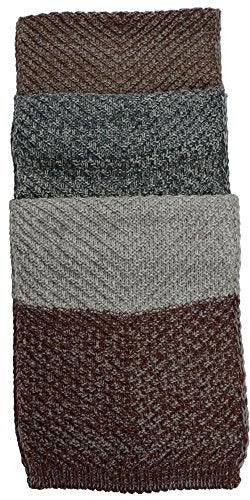 NEOSAN Women Men Winter Thick Cable Knit Wrap Chunky Warm Scarf Cont Brown K - Image 5