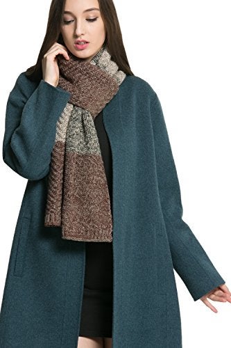 NEOSAN Women Men Winter Thick Cable Knit Wrap Chunky Warm Scarf Cont Brown K - Image 3