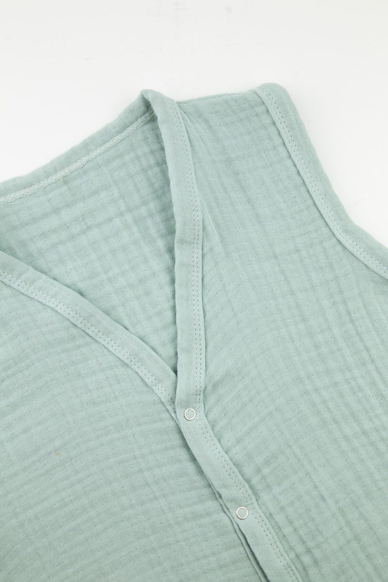 Bondilolly 100% Cotton Muslin Baby Vest with Snaps  - Image 2