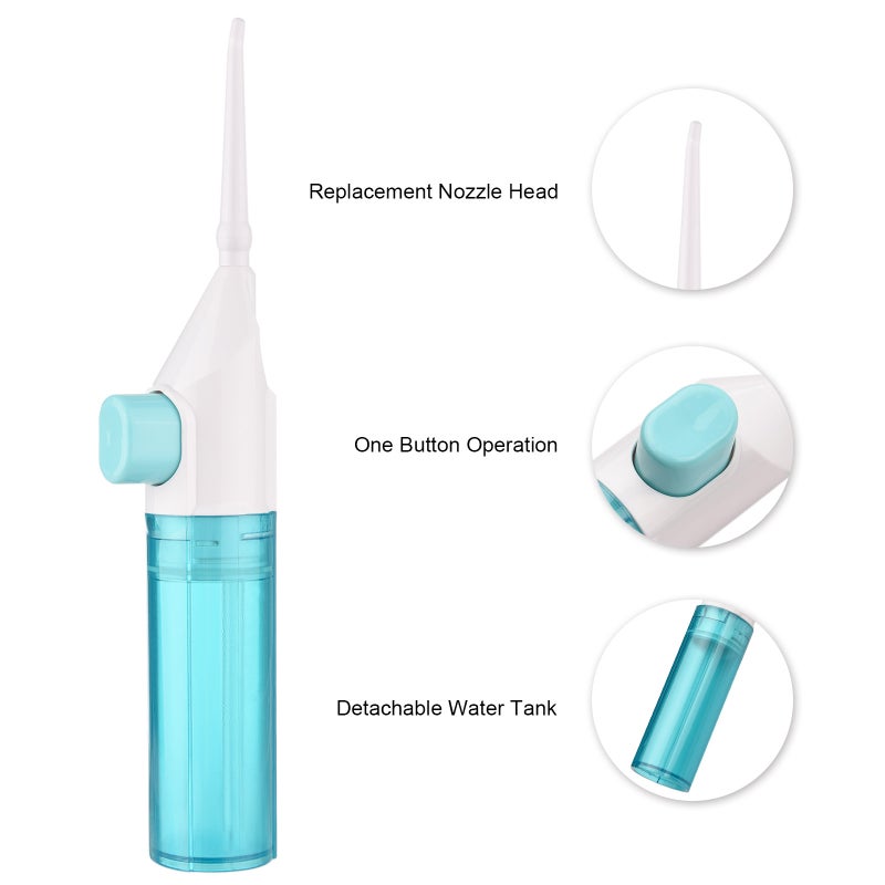 Water Flosser Oral Irrigator Detachable Water Tank for Teeth Cleaning IPX7 Waterproof Manual Water Flossing Device - Image 3