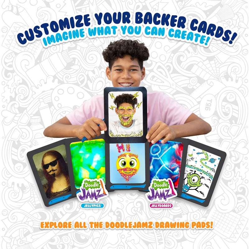 Sky Castle DoodleJamz JellyBoards â€” Squishy Drawing Pads Filled with Non-Toxic Sensory Gel â€“ No-Mess Fidget Art â€“ ASMR â€“ Re-usable for Endless Artistic Creations (Blue and Red Gel) - Image 5