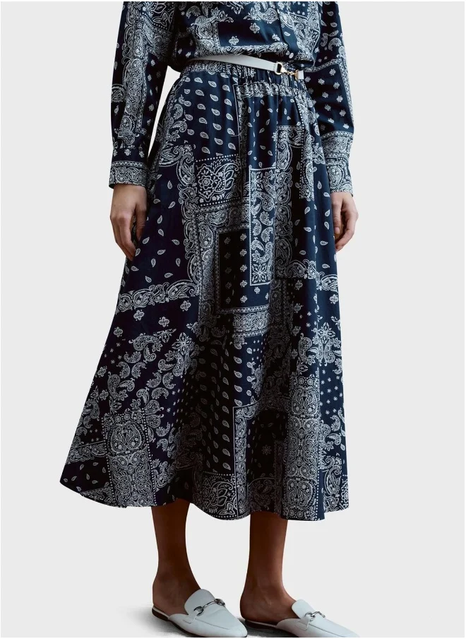 Ovs Tiered Printed Skirts
