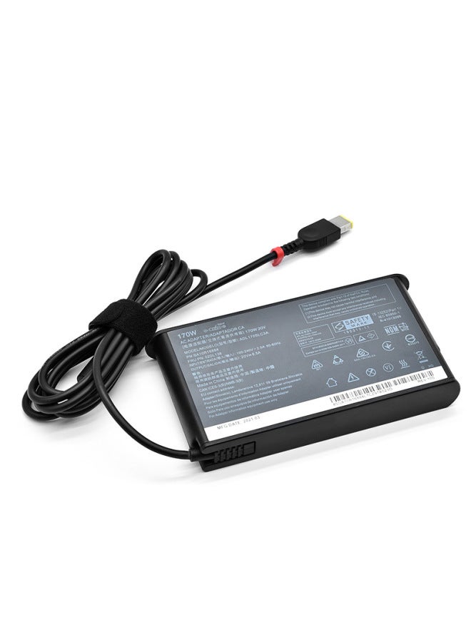 For Lenovo Saver 170W Laptop Charger Y7000 Power Adapter 20V8.5A Square Mouth-Color:Power Supply + European Power Cord - Image 5