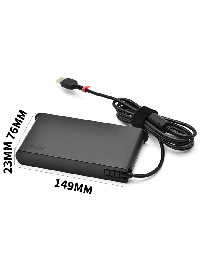For Lenovo Saver 170W Laptop Charger Y7000 Power Adapter 20V8.5A Square Mouth-Color:Power Supply + European Power Cord - Image 4