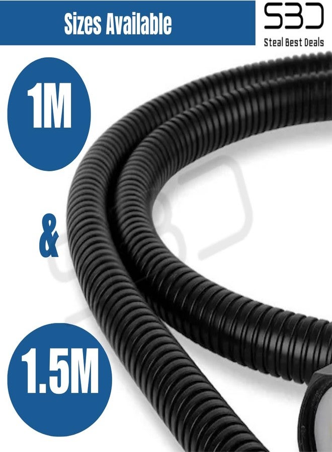 SBD Stainless Steel Flexible Health Faucet Hand Shower Hose Tube (Black (Upto 5Kg Water Pressure), 1 Mtr) - Image 3