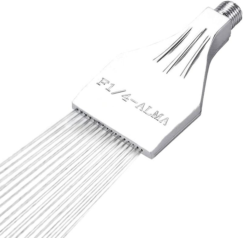 Aopin Flat Nozzle Male Thread Aluminum Alloy 1/4" BSPT Gas Nozzle, Air Knife, 16 Hole Dust Blowing Nozzle, Blower, Compressed Air Silver 2Pcs - Image 3