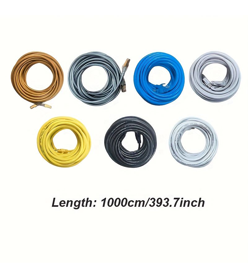 393.7 بوصة كابل إيثرنت Cat6 1 جيجابت في الثانية 24AWG UTP للاستخدام الداخلي والخارجي كابل LAN للموجه والمودم - Image 2