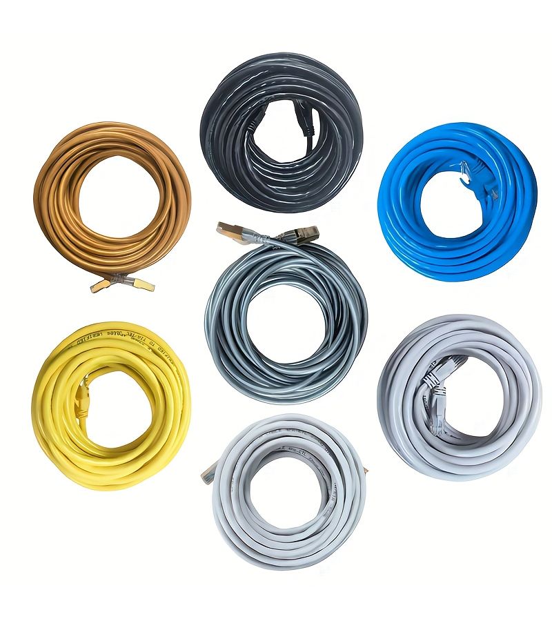 393.7 بوصة كابل إيثرنت Cat6 1 جيجابت في الثانية 24AWG UTP للاستخدام الداخلي والخارجي كابل LAN للموجه والمودم - Image 1
