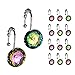 Sunlit Luxury Design Glitter Round Colorful Diamond Crystal Gem Bling with Glide Balls Shower Curtain Hooks, Rust Proof - Image 2