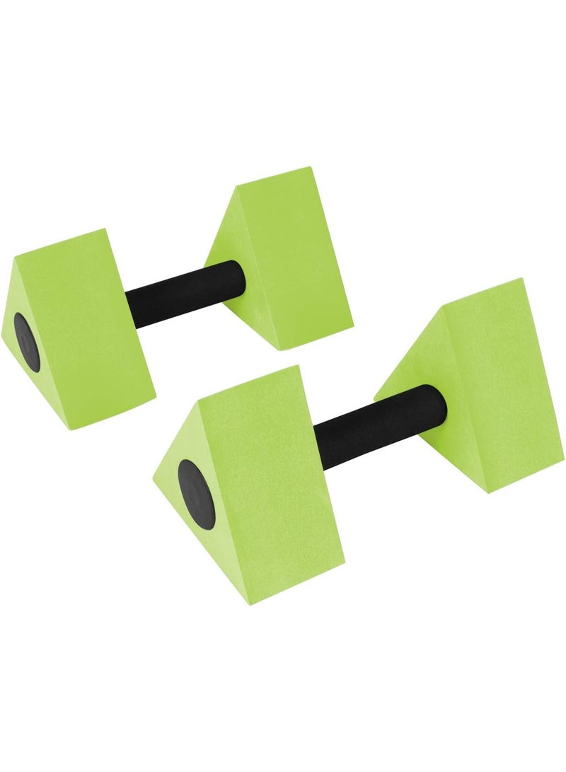 Aquatic Exercise Dumbbells Set of 2 – EVA Foam Water Weights for Aqua Fitness, Water Aerobics & Pool Workout Equipment – Triangular Design for Resistance Training, Upper Body & Core Strength