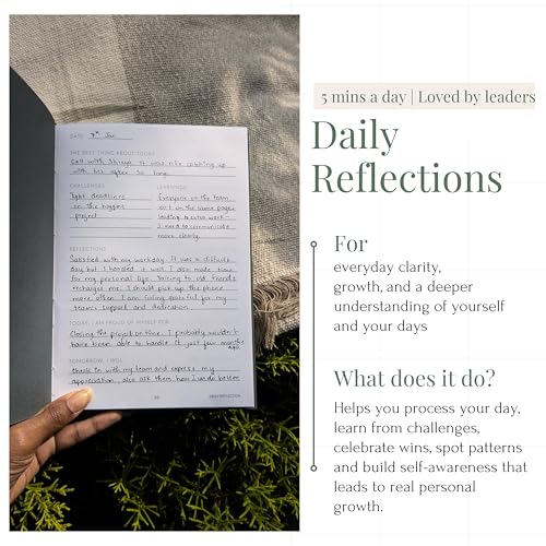 Journal Person THE JOURNEY Luxe Edition - 2026 Gratitude Journaling with Pen, Daily Reflections, Emotional Release, Introspection prompts & Plain Pages for Writing - A5 Hardbound Undated Journal Diary - Free Fabric Bag, Bookmark, Gratitude Letters (White) - Image 5