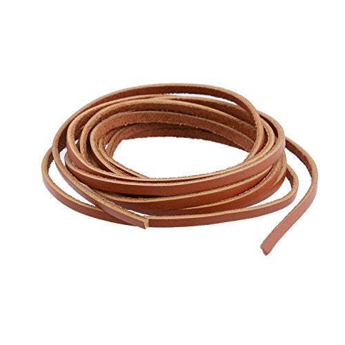 Lify Leather Cord/Bracelet Cord/Necklace Cord-3MM Thick-Tan Color - 60CM Long- 1Pair, Brown - Image 1