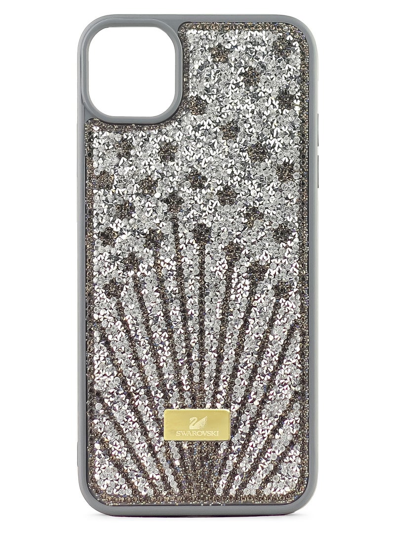 Case For iPhone 14 Plus/15 Plus Case Glitter Sparkle Diamond Crystal Bling Case with Bling Ultra Thin Lightweight Full Body Shockproof Anti-Scratch Protective Cover (Grey)