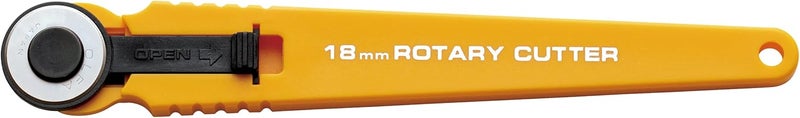 OLFA 18mm Quick-Change Rotary Cutter (RTY-4) - Rotary Fabric Cutter w/Blade Cover for Quilting, Sewing, Crafts, Scrapbooking, Replacement Blade: RB18-2 - Image 1