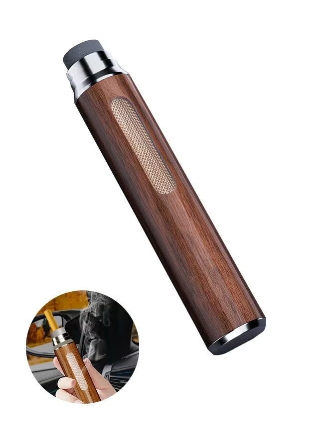 Handheld Portable Metal Ashtray, Windproof Ashtray Fireproof Holder Detachable Ashtray for Indoor Outdoor or in the Car - Image 1