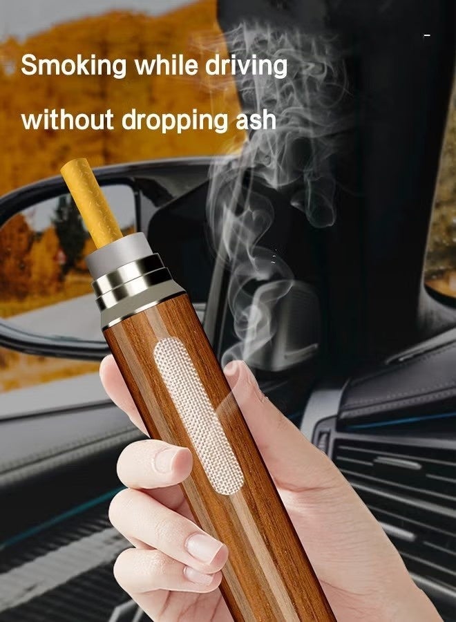 Handheld Portable Metal Ashtray, Windproof Ashtray Fireproof Holder Detachable Ashtray for Indoor Outdoor or in the Car - Image 4