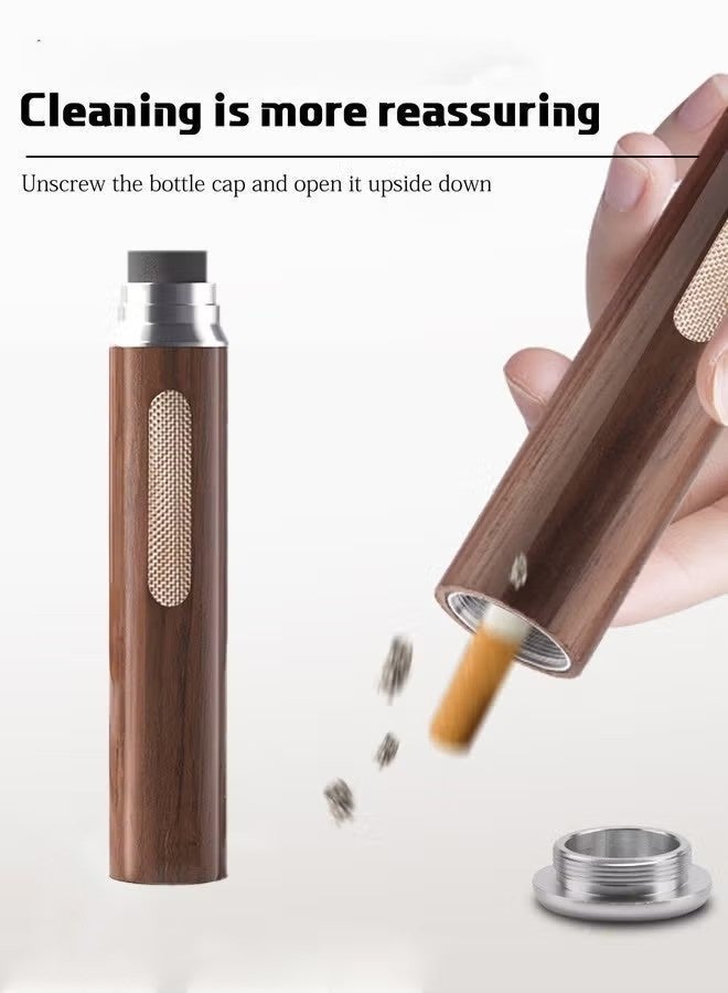 Handheld Portable Metal Ashtray, Windproof Ashtray Fireproof Holder Detachable Ashtray for Indoor Outdoor or in the Car - Image 5