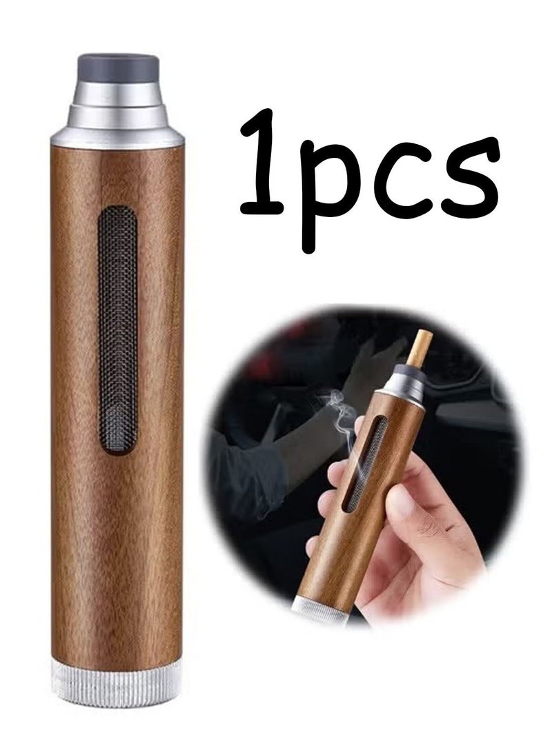 Handheld Portable Metal Ashtray, Windproof Ashtray Fireproof Holder Detachable Ashtray for Indoor Outdoor or in the Car - Image 1