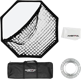 AMBITFUL AMBITFUL FW95 95cm Octagon Honeycomb Grid Bowens softbox, with Honeycomb Grid + Carrying Bag, for Bowens Mount lamp - Image 1