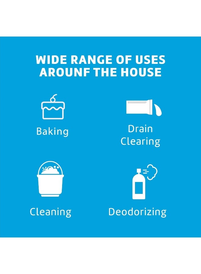 De La Cruz بيكربونات الصوديوم النقية من دي لا كروز - درجة USP بيكربونات الصودا النقية مسحوق مضاد للحموضة خالي من الألمنيوم للحموضة وعسر الهضم - 8 أونصات - Image 4