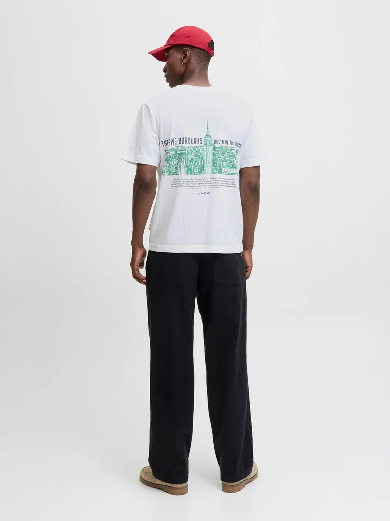 جاك اند جونز Backprintet T-shirt