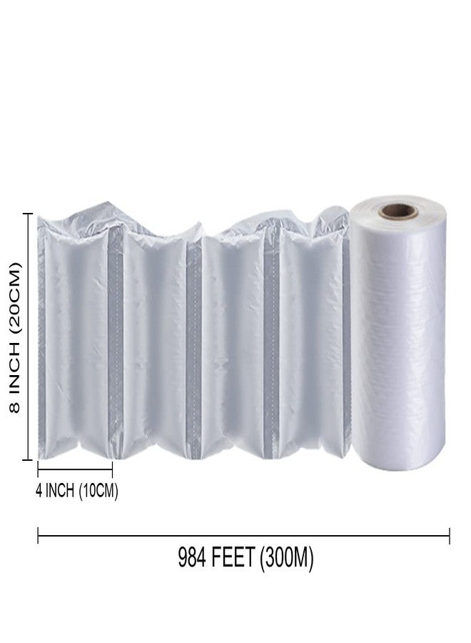 VIECAM Air Pillow Cushion Film Roll for Bubble Wrap Packaging 3000pc 984ft x 4" x 8" (300m x 10cm x 20cm) | 2 Pack - Image 4