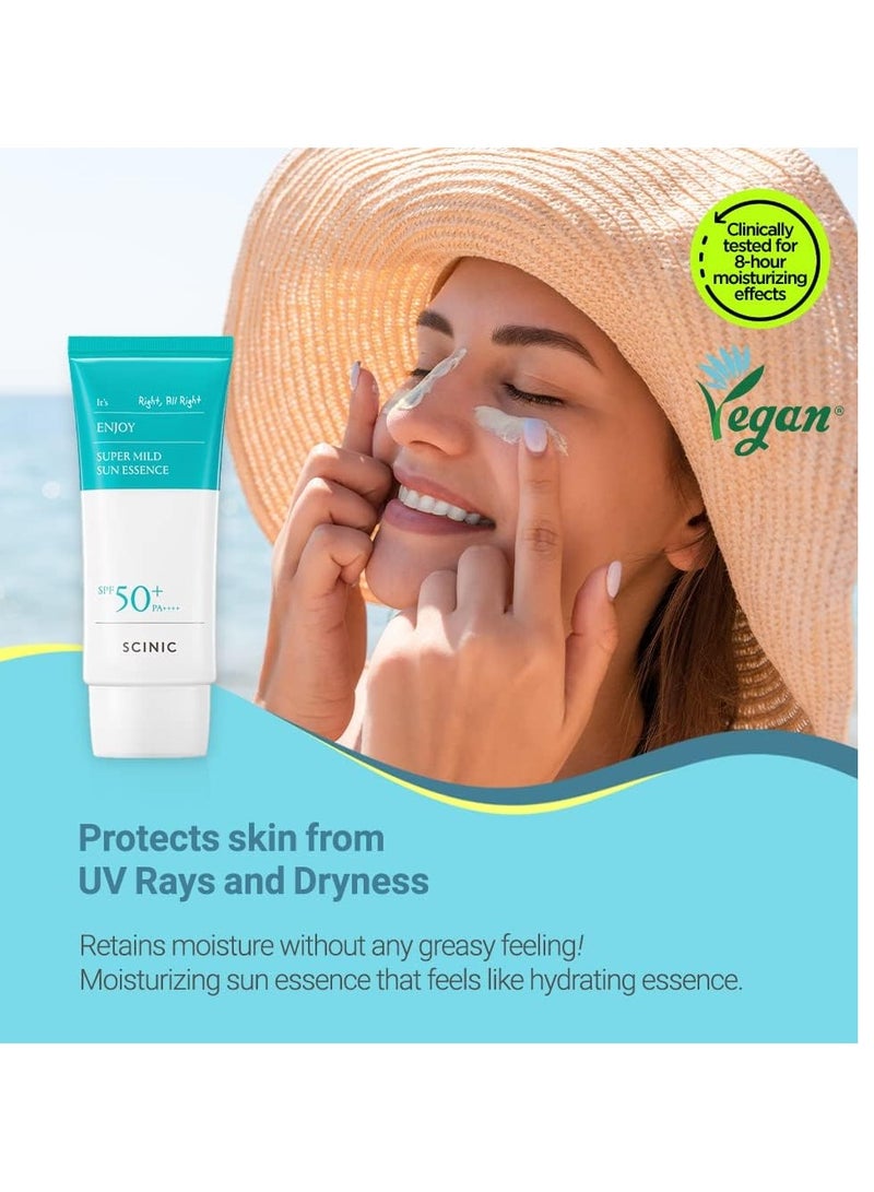 SCINIC Enjoy Super Mild Sun Essence SPF 50+ PA++++ (50ml) - Image 4