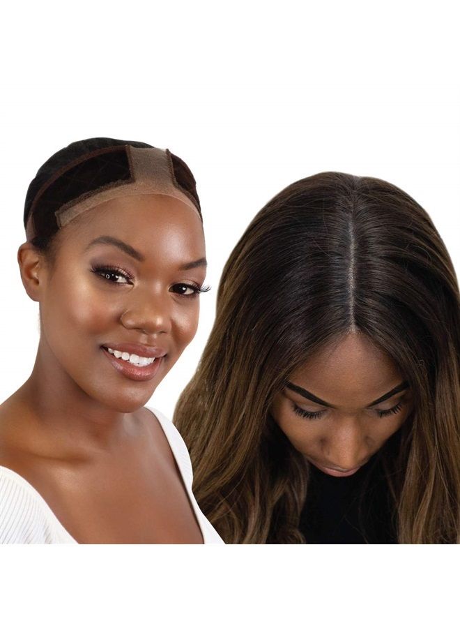 MILANO COLLECTION Lace Wig Grip Band Original Velvet Lace WiGrip Headband Holder for Lace Wigs and Frontals | Reinforced Swiss Lace by HAIRLINE and PART For Seamless Transition, Chocolate Brown, One S - Image 1