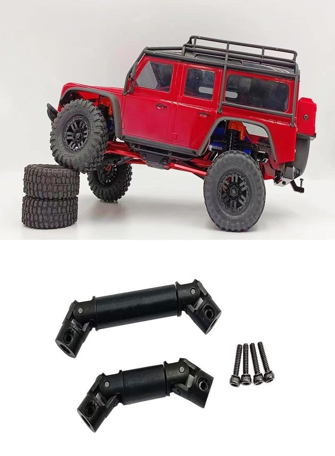 عمود إدارة XSYGO فولاذي أمامي وخلفي مركزي لترقيات سيارات الزحف TRX4M Defender Bronco RC بمقياس 1/18 (أسود) - Image 4