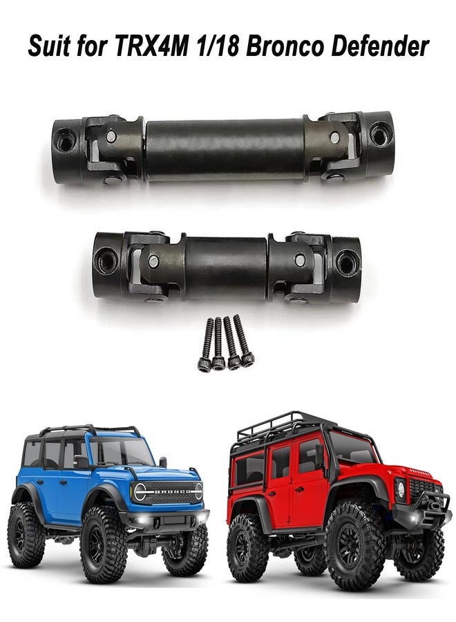 عمود إدارة XSYGO فولاذي أمامي وخلفي مركزي لترقيات سيارات الزحف TRX4M Defender Bronco RC بمقياس 1/18 (أسود) - Image 2