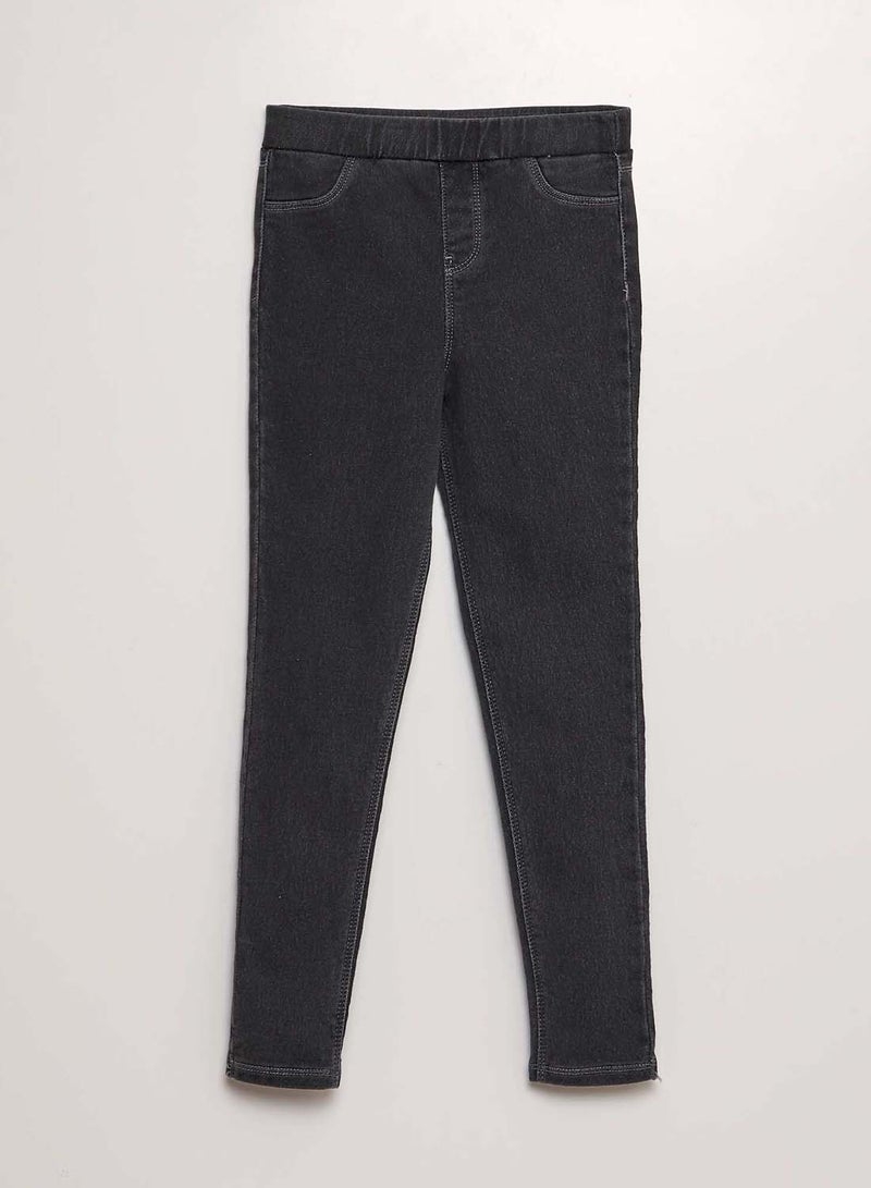 Kiabi jeggings-with-elasticated-waist-black - Image 1