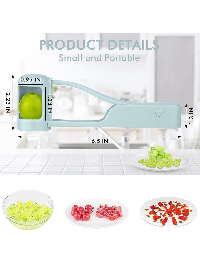 joyzzz - Grape Cherry Tomato Strawberry Cutter Quarter Slicer Tool for Cake Decoration, Stainless Steel Kitchen Fruit Slicer - Image 1