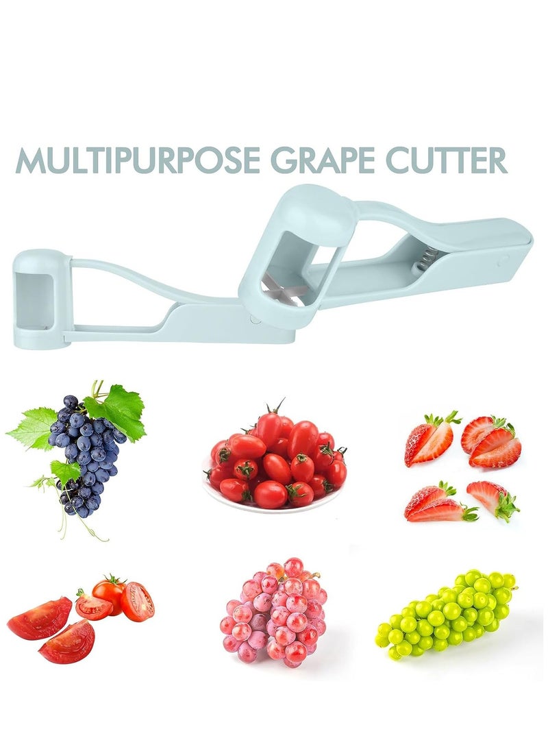 جويز Grape Cherry Tomato Strawberry Cutter Quarter Slicer Tool for Cake Decoration, Stainless Steel Kitchen Fruit Slicer  - Image 4