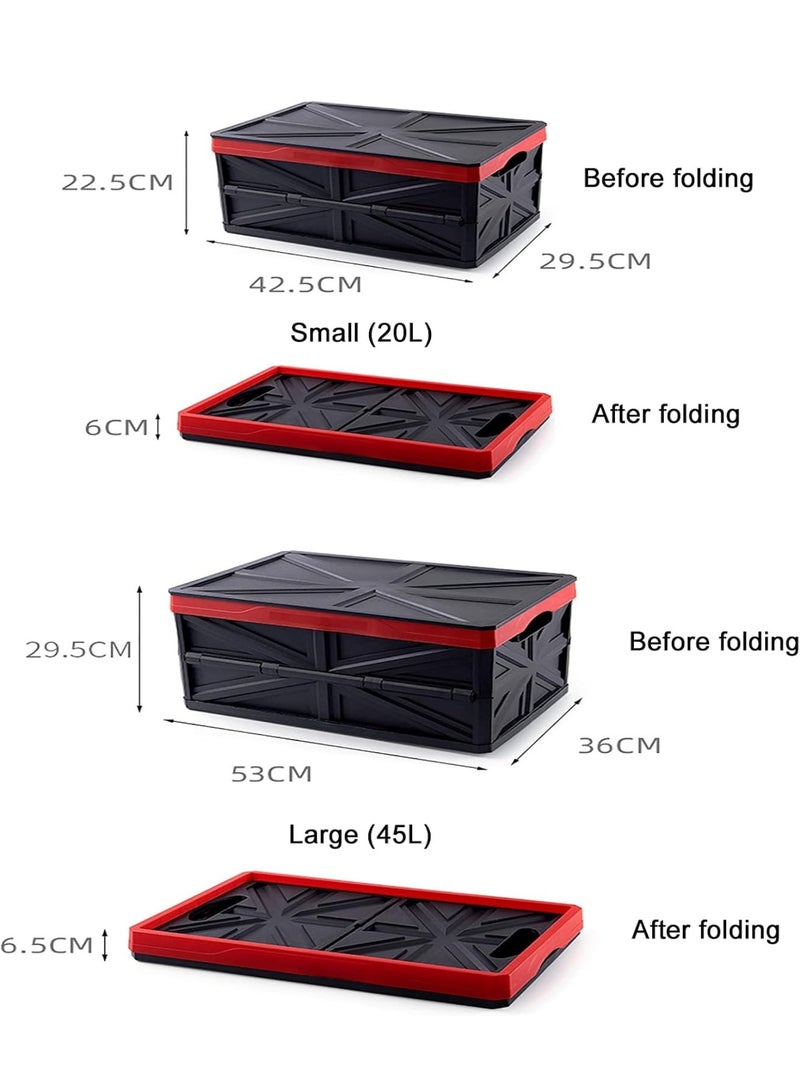 EMZJ Car Trunk Storage Box Foldable Truck Multi-Purpose Organizer Car Accessory Interior Vehicle Supplies Household Small XQ-032A - Image 3