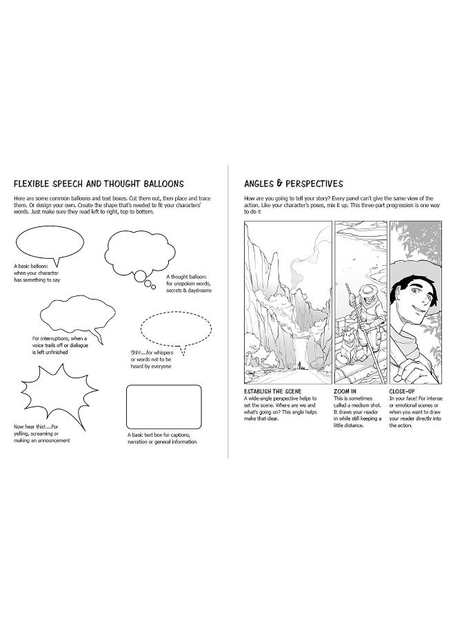 Blank Comic Book: Draw Your Own Manga! (84 Blank Pages of 21 Different Templates)  - Image 5