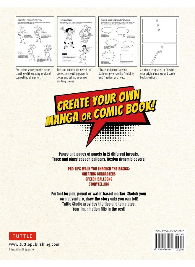 Blank Comic Book: Draw Your Own Manga! (84 Blank Pages of 21 Different Templates)  - Image 2