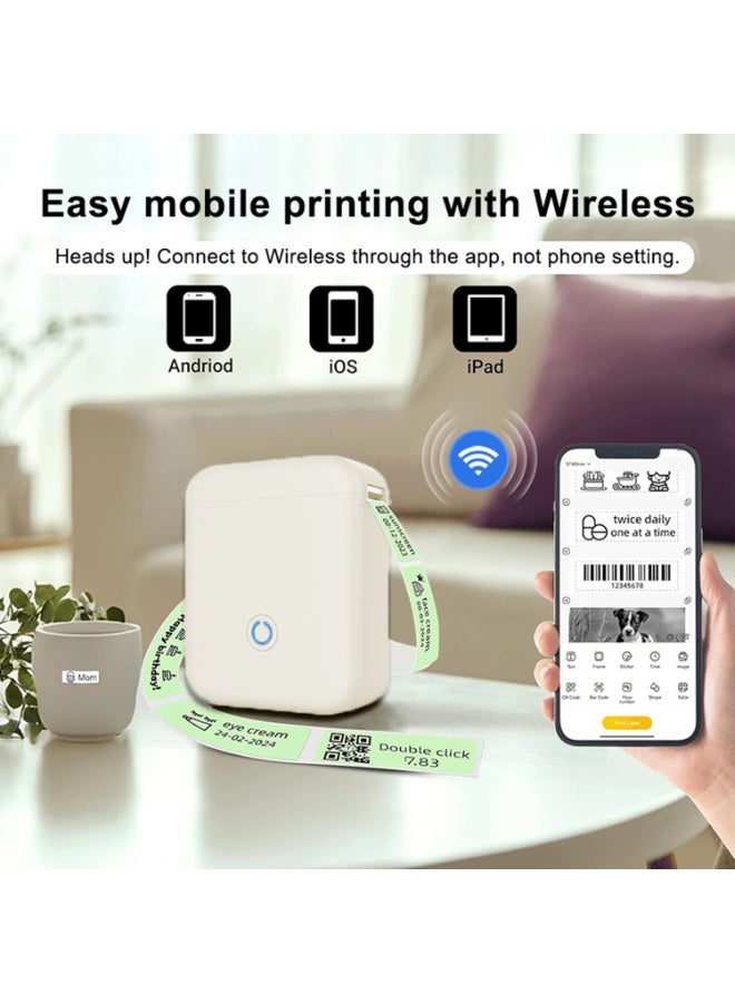 مطابع ملصقات بلوتوث – مطابع حرارية محمولة – آلة إعداد ملصقات متعددة الوظائف لمنازل/مكاتب/مدارس - Image 4