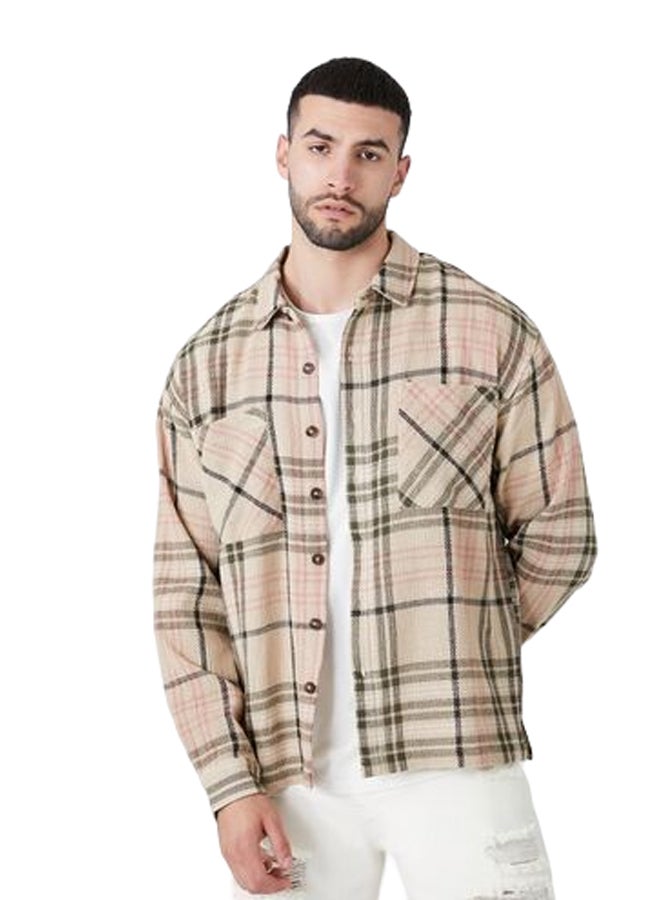 FOREVER 21 Textured Plaid Shirt  - Image 1